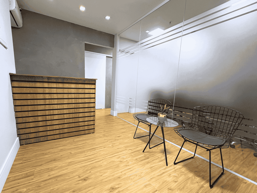 Recepção da unidade Viiwork em São Bernardo do Campo, em ambiente corporativo moderno e profissional